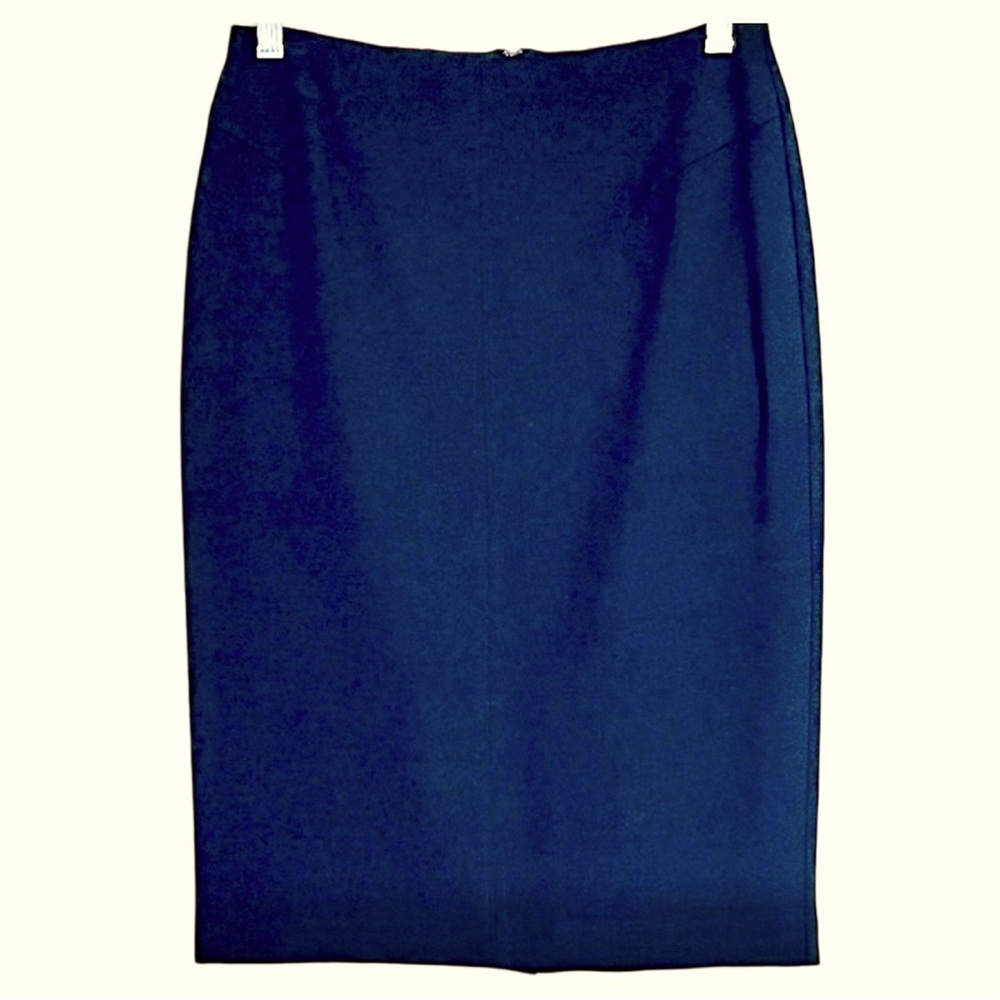 WHITE HOUSE BLACK MARKET Pencil Skirt Black Size 0 Beautiful Exposed Back Zip